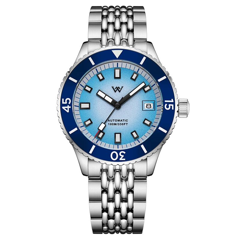 WM Automatic Mechanical Watch. Gradient Dial. Ceramic Bezel NH35. AR Coated. Welly Merck.