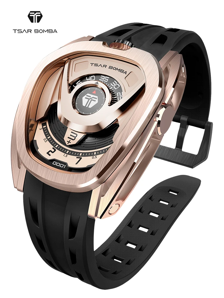 TSAR BOMBA Chivalry. C-8213 Mechanical Mens Watch. Water Resistant 100M