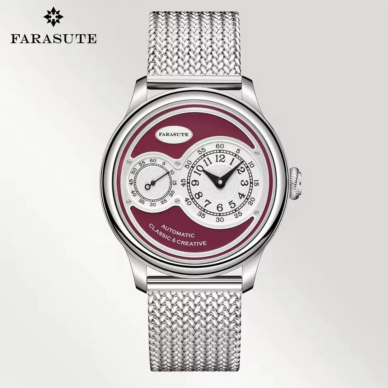 FARASUTE Men's Automatic Watch. 40mm. Mechanical. Sapphire. Enamel Dial. Small Second Dial