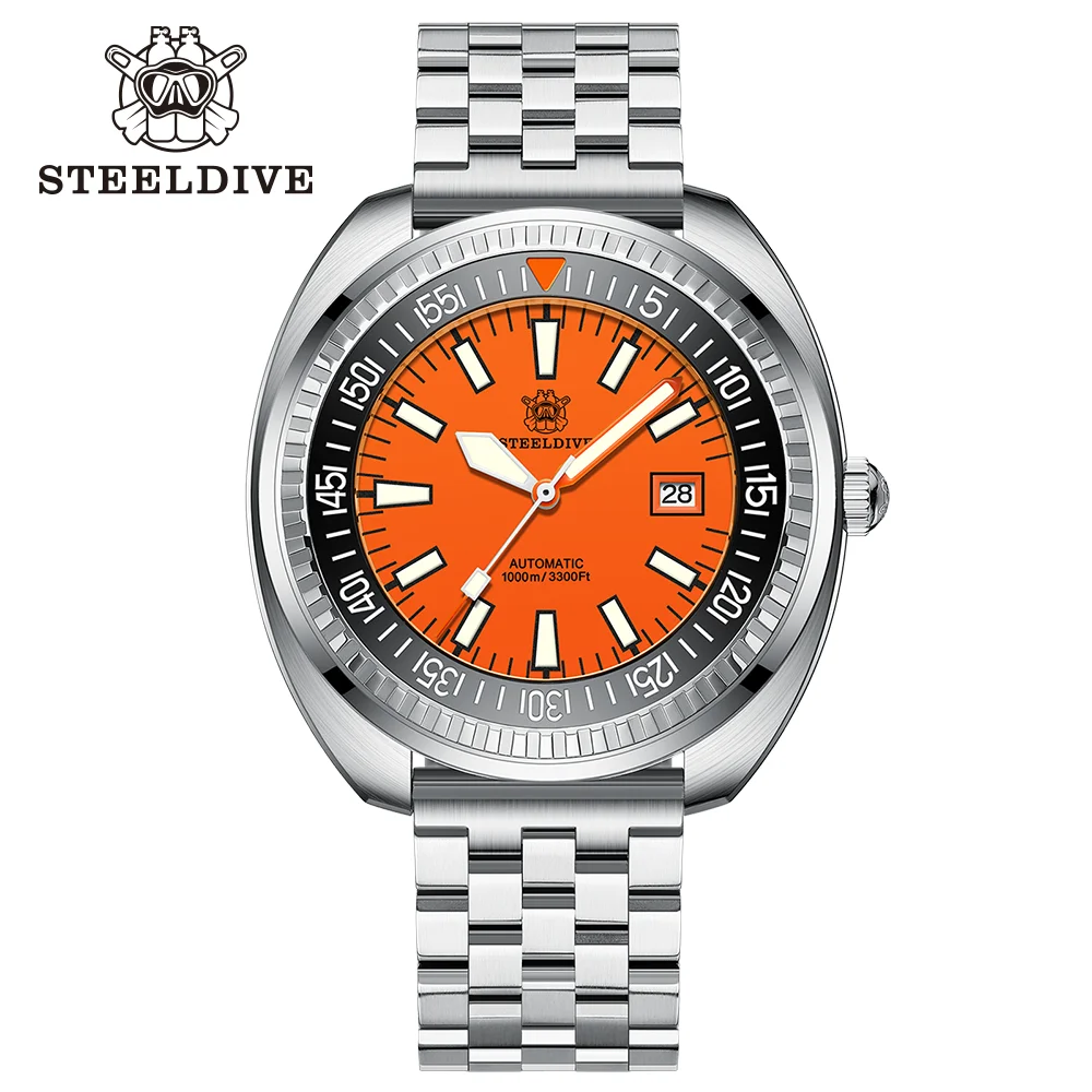 Cool Design STEELDIVE 1000M Water Resistant, Men's Dive Watch. Large 49MM. NH35 Automatic. Ceramic Bezel. Sapphire.
