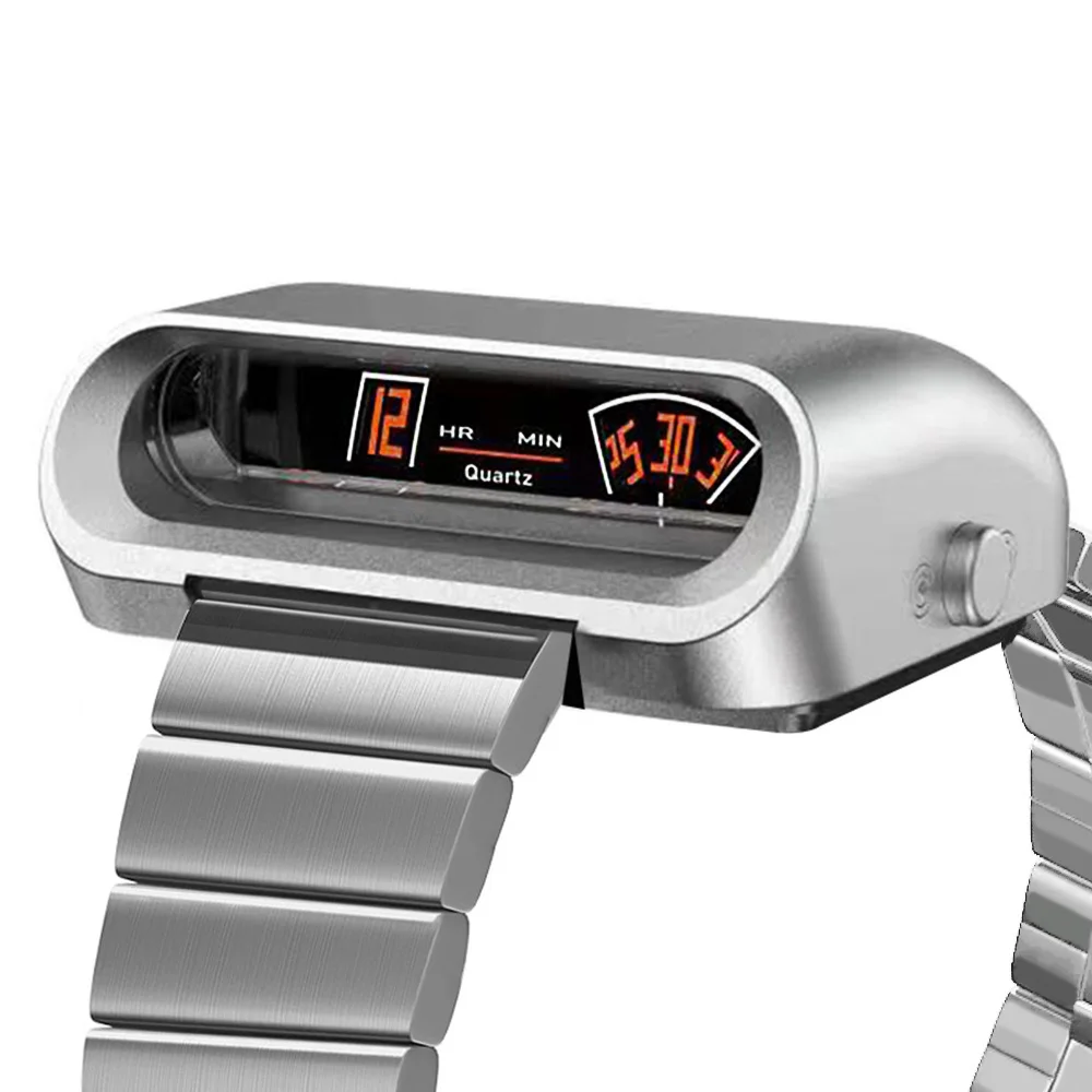 Break. Unique Military Style Men's Quartz  Watch. Jump Hour Watch