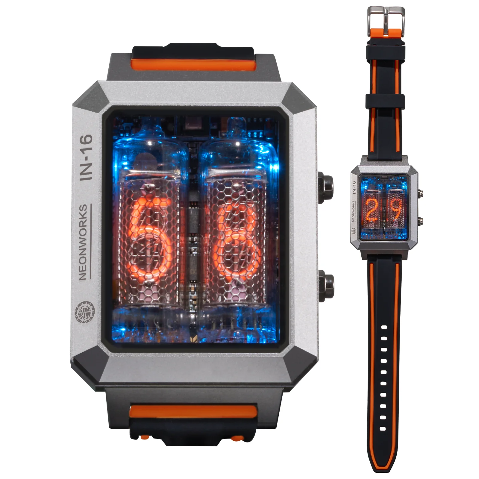 New CYBERPUNK Watch IN-16 Nixie Tube Watch Hour&Minute Display Wireless Charge