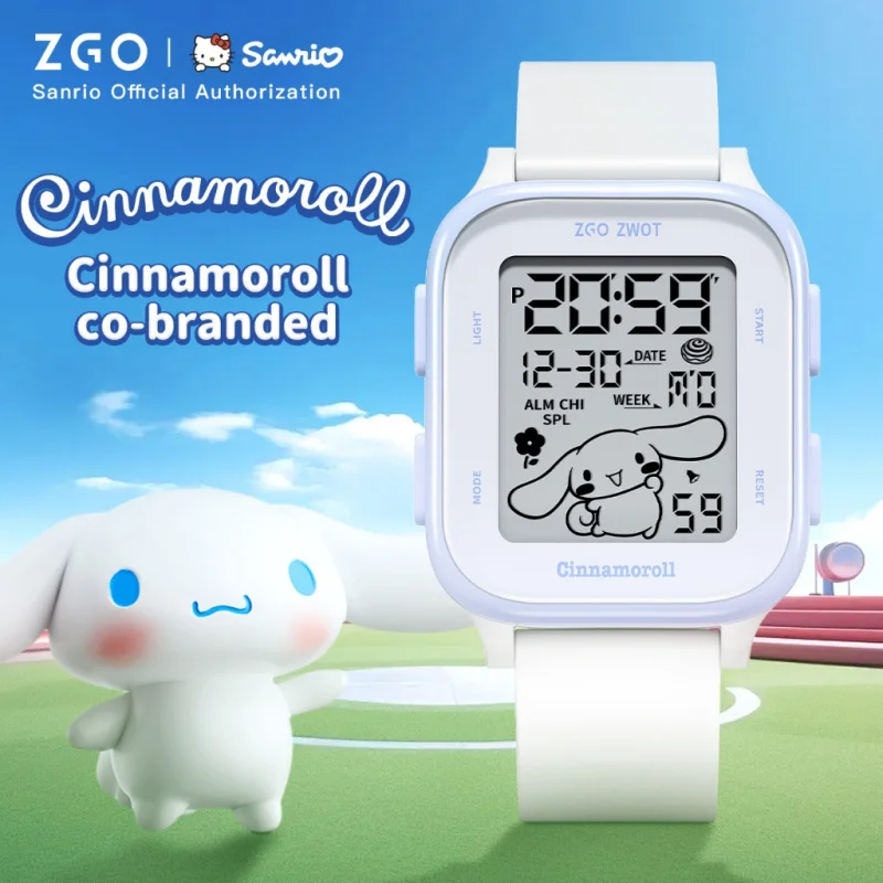 ZGO Sanrio Cinnamoroll Kids watch For girls students Cute simple style square digital electronic watch - Image 2