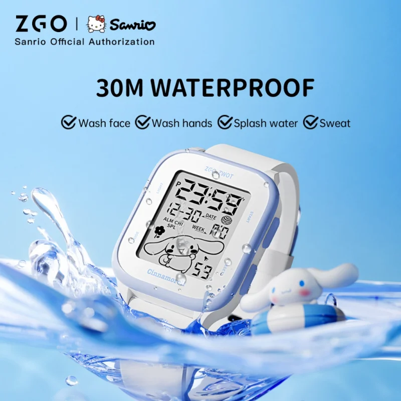ZGO Sanrio Cinnamoroll Kids watch For girls students Cute simple style square digital electronic watch - Image 5