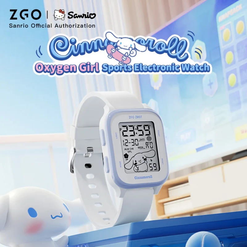 ZGO Sanrio Cinnamoroll Kids watch For girls students Cute simple style square digital electronic watch - Image 4